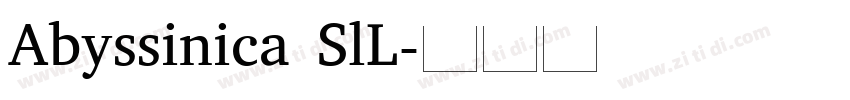 Abyssinica SlL字体转换